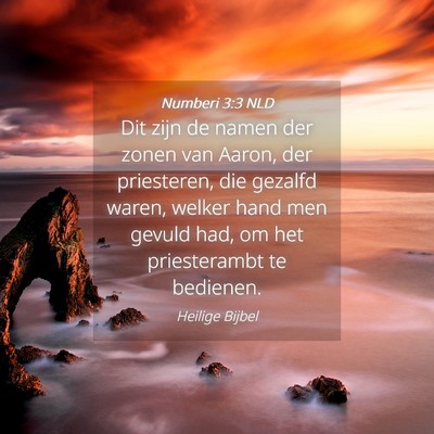 Picture 04 - Numberi 3:3 NLD - Dit zijn de namen der zonen van Aaron, der - Bible Verse Picture
