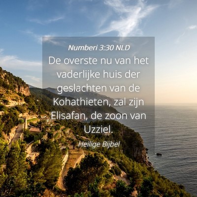 Picture 04 - Numberi 3:30 NLD - De overste nu van het vaderlijke huis der - Bible Verse Picture