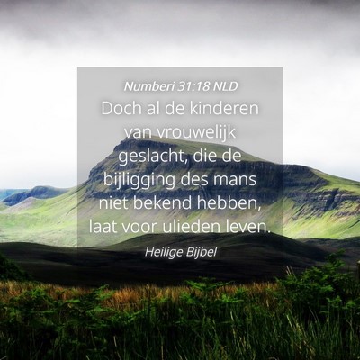 Picture 04 - Numberi 31:18 NLD - Doch al de kinderen van vrouwelijk geslacht, die - Bible Verse Picture