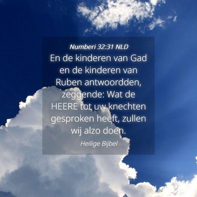 Picture 04 - Numberi 32:31 NLD - En de kinderen van Gad en de kinderen van Ruben - Bible Verse Picture