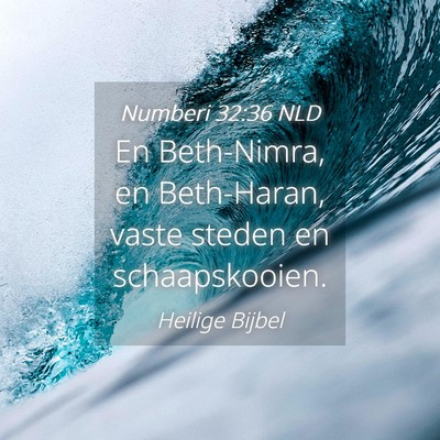 Picture 04 - Numberi 32:36 NLD - En Beth-Nimra, en Beth-Haran, vaste steden en - Bible Verse Picture