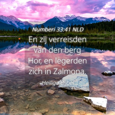 Picture 04 - Numberi 33:41 NLD - En zij verreisden van den berg Hor, en legerden - Bible Verse Picture