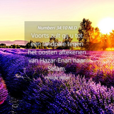 Picture 04 - Numberi 34:10 NLD - Voorts zult gij u tot een landpale tegen het - Bible Verse Picture