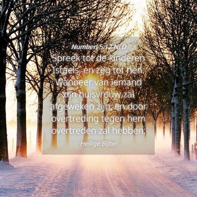 Picture 04 - Numberi 5:12 NLD - Spreek tot de kinderen Israels, en zeg tot hen: - Bible Verse Picture