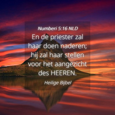 Picture 04 - Numberi 5:16 NLD - En de priester zal haar doen naderen; hij zal - Bible Verse Picture