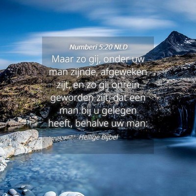 Picture 04 - Numberi 5:20 NLD - Maar zo gij, onder uw man zijnde, afgeweken zijt, - Bible Verse Picture