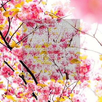 Picture 04 - Numberi 6:17 NLD - Hij zal ook den ram ten dankoffer den HEERE - Bible Verse Picture