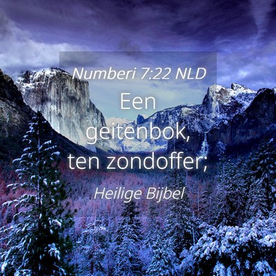 Picture 04 - Numberi 7:22 NLD - Een geitenbok, ten - Bible Verse Picture