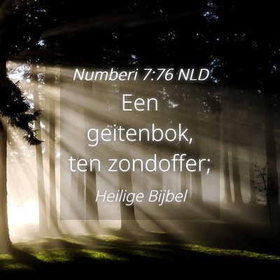 Picture 04 - Numberi 7:76 NLD - Een geitenbok, ten - Bible Verse Picture