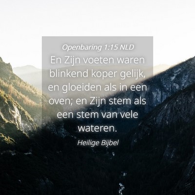 Picture 04 - Openbaring 1:15 NLD - En Zijn voeten waren blinkend koper gelijk, en - Bible Verse Picture
