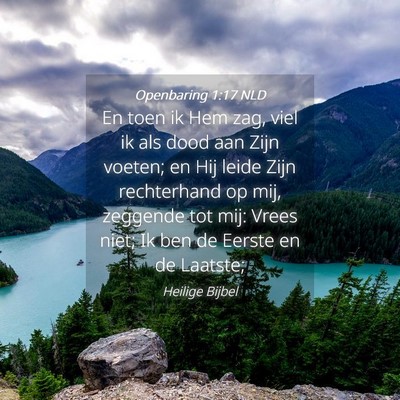 Picture 04 - Openbaring 1:17 NLD - En toen ik Hem zag, viel ik als dood aan Zijn - Bible Verse Picture