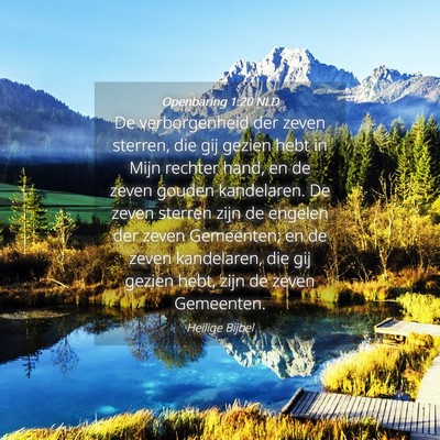Picture 04 - Openbaring 1:20 NLD - De verborgenheid der zeven sterren, die gij - Bible Verse Picture