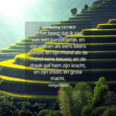 Picture 04 - Openbaring 13:2 NLD - En het beest dat ik zag, was een pardel gelijk, - Bible Verse Picture