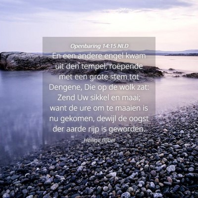 Picture 04 - Openbaring 14:15 NLD - En een andere engel kwam uit den tempel, roepende - Bible Verse Picture