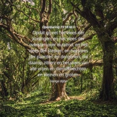Picture 04 - Openbaring 19:18 NLD - Opdat gij eet het vlees der koningen, en het - Bible Verse Picture