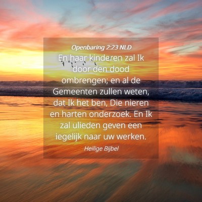 Picture 04 - Openbaring 2:23 NLD - En haar kinderen zal Ik door den dood ombrengen; - Bible Verse Picture