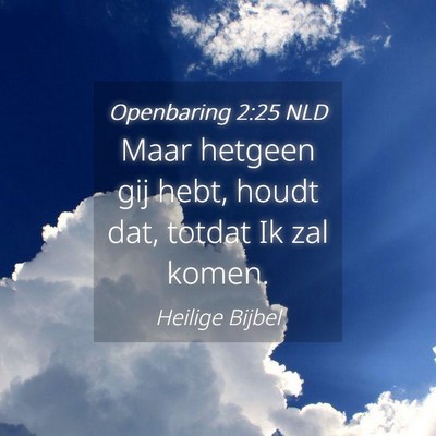 Picture 04 - Openbaring 2:25 NLD - Maar hetgeen gij hebt, houdt dat, totdat Ik zal - Bible Verse Picture