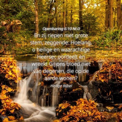Picture 04 - Openbaring 6:10 NLD - En zij riepen met grote stem, zeggende: Hoelang, - Bible Verse Picture