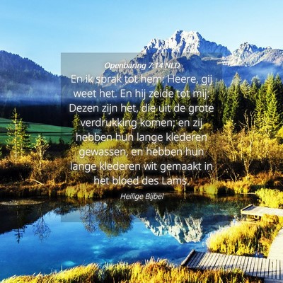 Picture 04 - Openbaring 7:14 NLD - En ik sprak tot hem: Heere, gij weet het. En hij - Bible Verse Picture