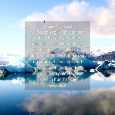 Picture 04 - Openbaring 7:9 NLD - Na dezen zag ik, en ziet, een grote schare, die - Bible Verse Picture