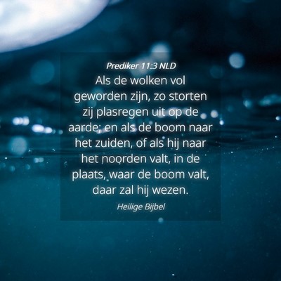 Picture 04 - Prediker 11:3 NLD - Als de wolken vol geworden zijn, zo storten zij - Bible Verse Picture