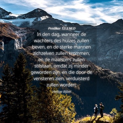 Picture 04 - Prediker 12:3 NLD - In den dag, wanneer de wachters des huizes zullen - Bible Verse Picture