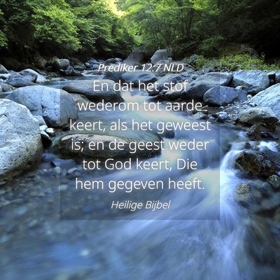 Picture 04 - Prediker 12:7 NLD - En dat het stof wederom tot aarde keert, als het - Bible Verse Picture