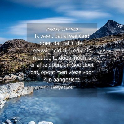 Picture 04 - Prediker 3:14 NLD - Ik weet, dat al wat God doet, dat zal in der - Bible Verse Picture