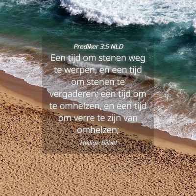 Picture 04 - Prediker 3:5 NLD - Een tijd om stenen weg te werpen, en een tijd om - Bible Verse Picture