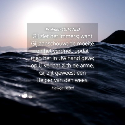 Picture 04 - Psalmen 10:14 NLD - Gij ziet het immers; want Gij aanschouwt de - Bible Verse Picture