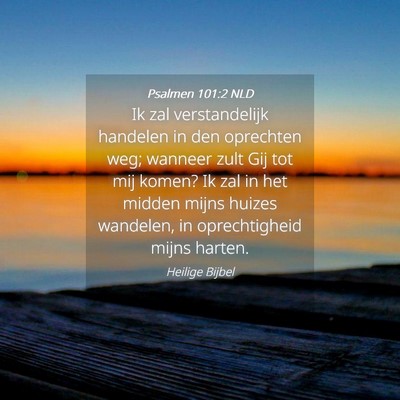 Picture 04 - Psalmen 101:2 NLD - Ik zal verstandelijk handelen in den oprechten - Bible Verse Picture