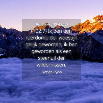 Picture 04 - Psalmen 102:6 NLD - (102:7) Ik ben een roerdomp der woestijn gelijk - Bible Verse Picture