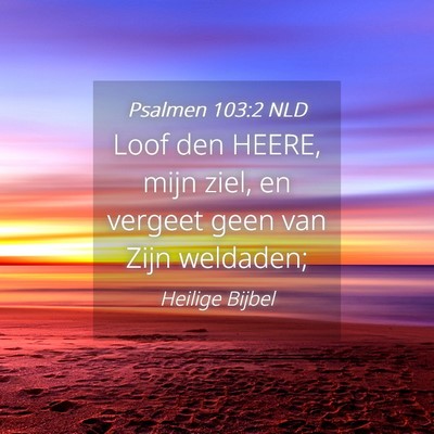 Picture 04 - Psalmen 103:2 NLD - Loof den HEERE, mijn ziel, en vergeet geen van - Bible Verse Picture