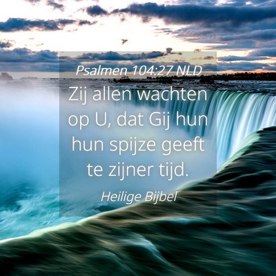 Picture 04 - Psalmen 104:27 NLD - Zij allen wachten op U, dat Gij hun hun spijze - Bible Verse Picture