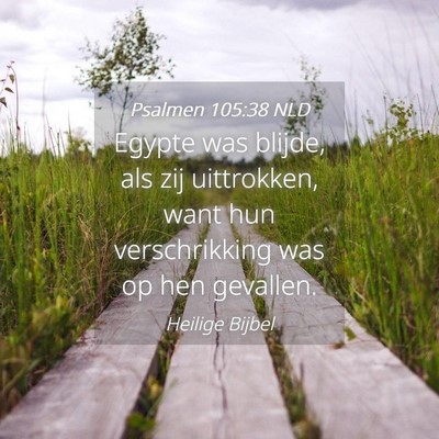 Picture 04 - Psalmen 105:38 NLD - Egypte was blijde, als zij uittrokken, want hun - Bible Verse Picture