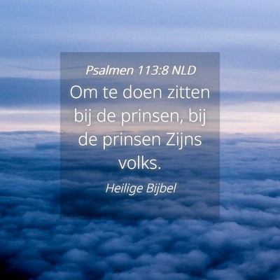 Picture 04 - Psalmen 113:8 NLD - Om te doen zitten bij de prinsen, bij de prinsen - Bible Verse Picture