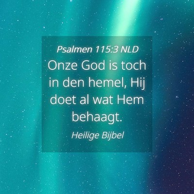 Picture 04 - Psalmen 115:3 NLD - Onze God is toch in den hemel, Hij doet al wat - Bible Verse Picture