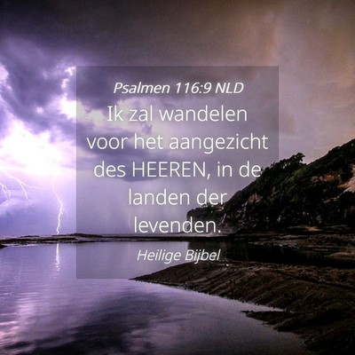 Picture 04 - Psalmen 116:9 NLD - Ik zal wandelen voor het aangezicht des HEEREN, - Bible Verse Picture