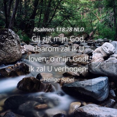 Picture 04 - Psalmen 118:28 NLD - Gij zijt mijn God, daarom zal ik U loven; o mijn - Bible Verse Picture