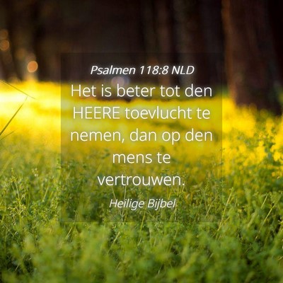 Picture 04 - Psalmen 118:8 NLD - Het is beter tot den HEERE toevlucht te nemen, - Bible Verse Picture