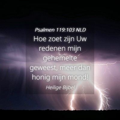 Picture 04 - Psalmen 119:103 NLD - Hoe zoet zijn Uw redenen mijn gehemelte geweest, - Bible Verse Picture