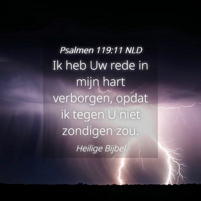 Picture 04 - Psalmen 119:11 NLD - Ik heb Uw rede in mijn hart verborgen, opdat ik - Bible Verse Picture
