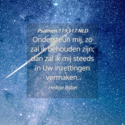 Picture 04 - Psalmen 119:117 NLD - Ondersteun mij, zo zal ik behouden zijn; dan zal - Bible Verse Picture