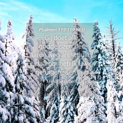 Picture 04 - Psalmen 119:119 NLD - Gij doet alle goddelozen der aarde weg als - Bible Verse Picture