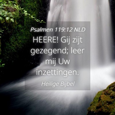 Picture 04 - Psalmen 119:12 NLD - HEERE! Gij zijt gezegend; leer mij Uw - Bible Verse Picture