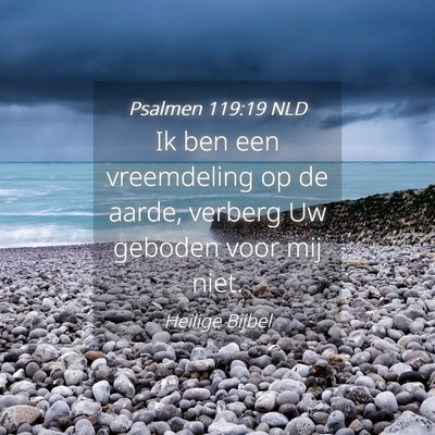 Picture 04 - Psalmen 119:19 NLD - Ik ben een vreemdeling op de aarde, verberg Uw - Bible Verse Picture