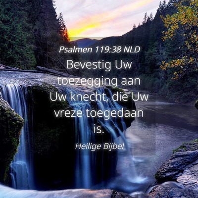 Picture 04 - Psalmen 119:38 NLD - Bevestig Uw toezegging aan Uw knecht, die Uw - Bible Verse Picture