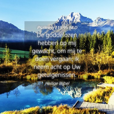 Picture 04 - Psalmen 119:95 NLD - De goddelozen hebben op mij gewacht, om mij te - Bible Verse Picture