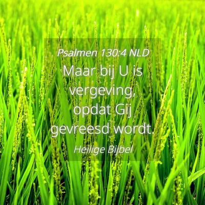 Picture 04 - Psalmen 130:4 NLD - Maar bij U is vergeving, opdat Gij gevreesd - Bible Verse Picture