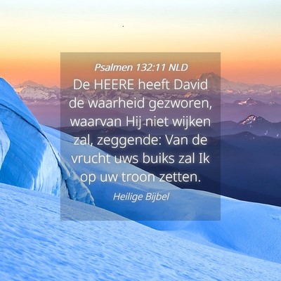 Picture 04 - Psalmen 132:11 NLD - De HEERE heeft David de waarheid gezworen, - Bible Verse Picture